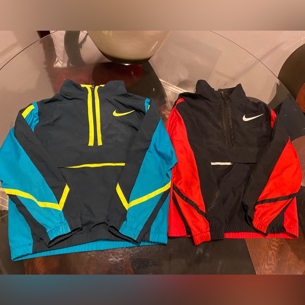 Boys Authentic Nike Dri-fit performance pullover windbreaker jackets size Small